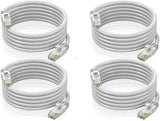 4 American Terminal EPC3WH 3' Cat6 patch cable<br/>Cat6a Ethernet network patch cable RJ45 23AWG 600M solid copper wire 3' White