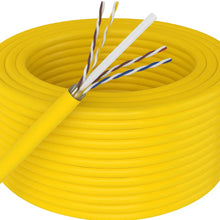 Load image into Gallery viewer, Cat6 Ethernet Cable 23AWG 600Mhz UL Bare Solid Copper Wire UTP 1000' Yellow
