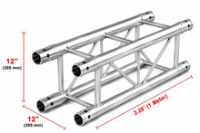 Load image into Gallery viewer, MR TRUSS TSQ328 3.28' x 12" Universal Straight Square Tubing Box Aluminum Lighting Trussing Segment for Pro Lighting