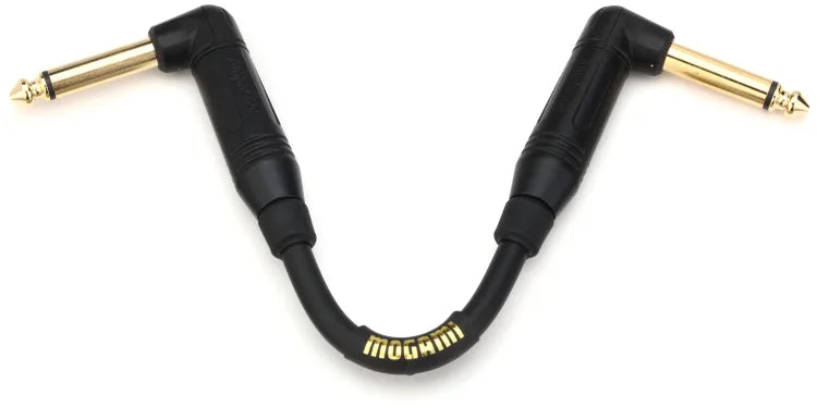 Mogami GOLD INSTRUMENT-0.5RR Right Angle to Right Angle Pedal Cable - 6 inch