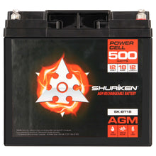Load image into Gallery viewer, Shuriken SK-BT18 12V High Performance AGM Power Cell Battery for Systems Up To 500 Watts