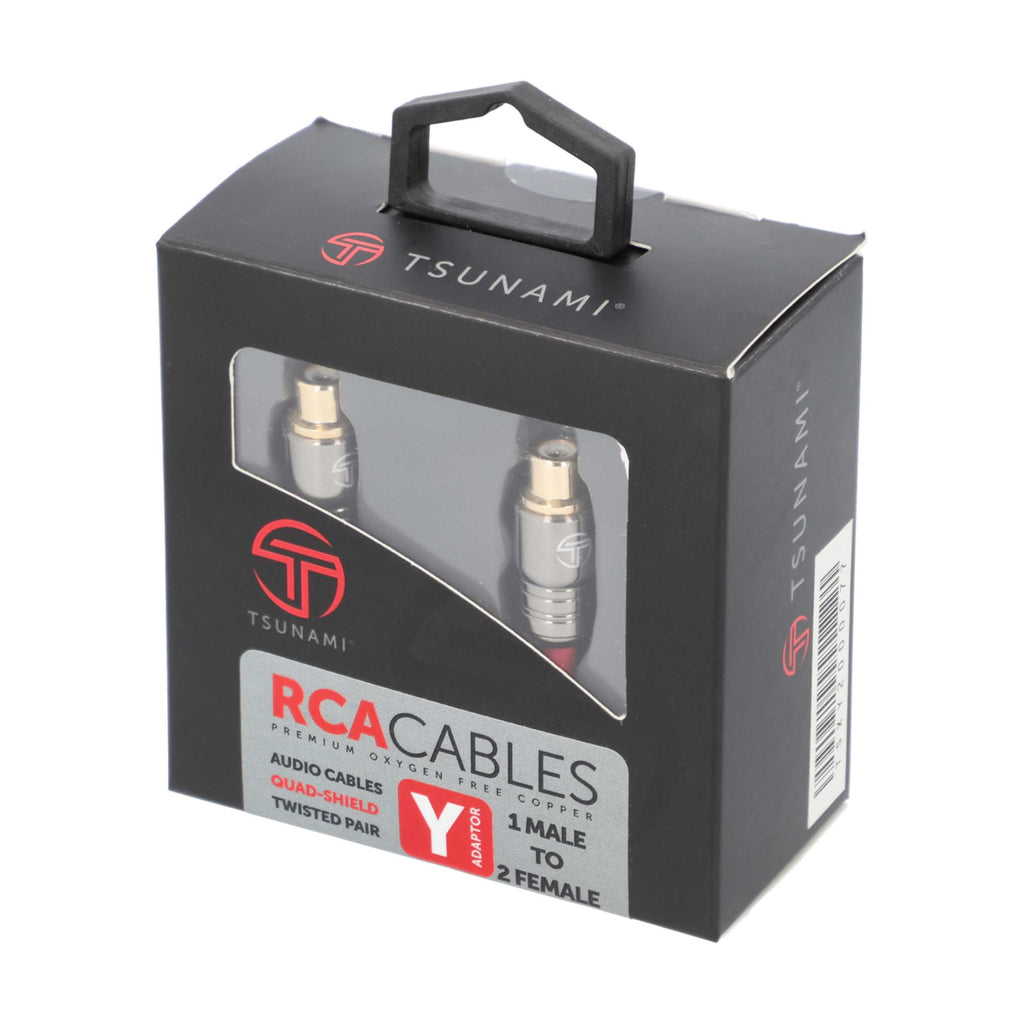 Tsunami TSX-Y2 2 Female To 1 Male Y Adapter RCA Cable