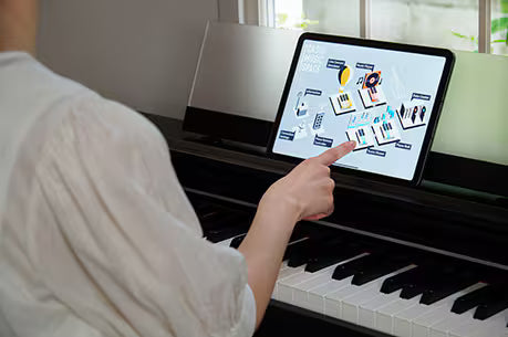 Casio Celviano APS200GB Digital Upright Piano - Gray/Beige