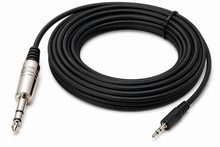 Load image into Gallery viewer, 4 MR DJ CEQS12 12 ft 1/4" TRS (Stereo) Male to 1/8" (3.5mm) TRS Stereo Audio Cable