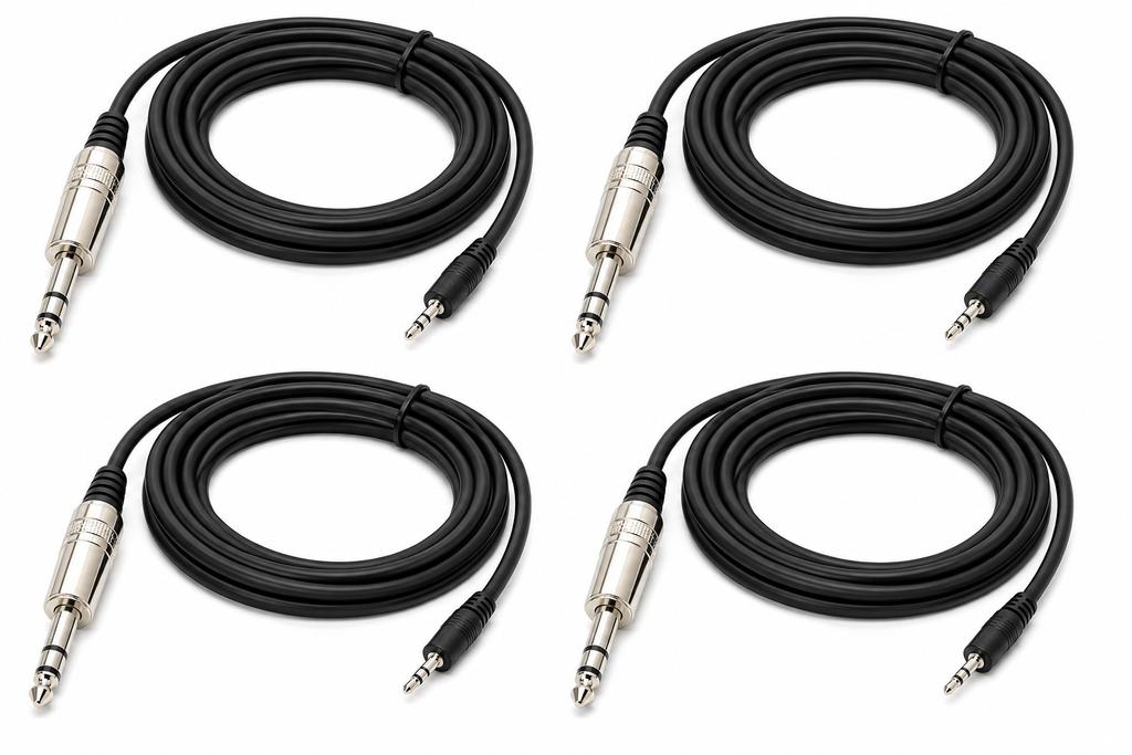 4 MR DJ CEQS3 3 ft 1/4" TRS (Stereo) Male to 1/8" (3.5mm) TRS Stereo Audio Cable