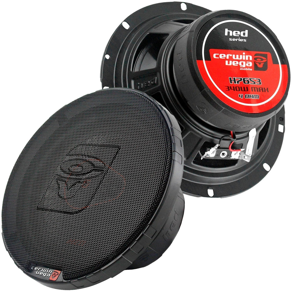 Cerwin Vega H7653 6.5" Speaker Fit 2007-2013 Chevy Silverado 1500 Bundle