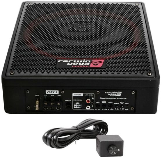 Cerwin-Vega VPAS12-12 Vega Series Shallow Mount Sealed Powered 600W Subwoofer Enclosure