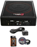 Cerwin Vega VPAS12-12 Shallow Mount Sealed Powered 600W Subwoofer Enclosure Bundle