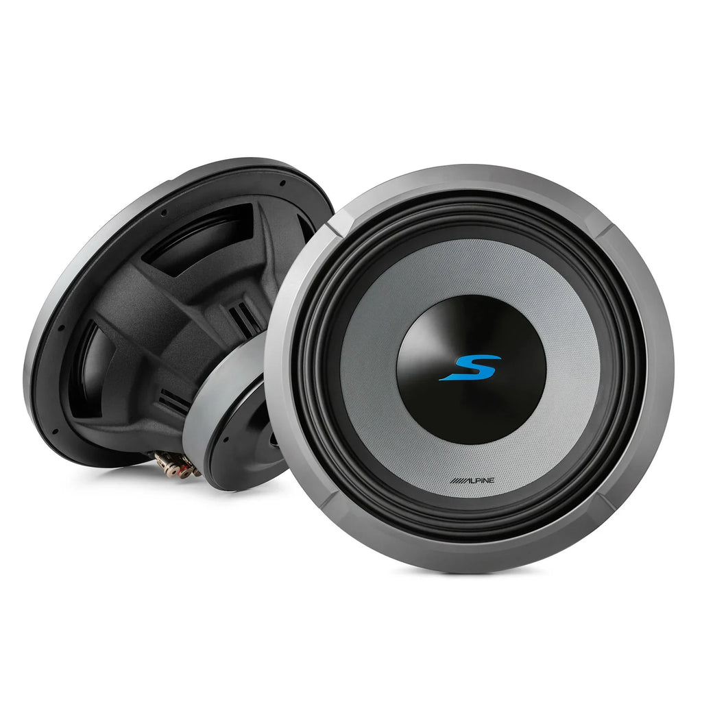 2 Alpine S2-W12D2 1800W 12" Dual 2 ohm Car Subwoofer + KTE-12G.3 Grille