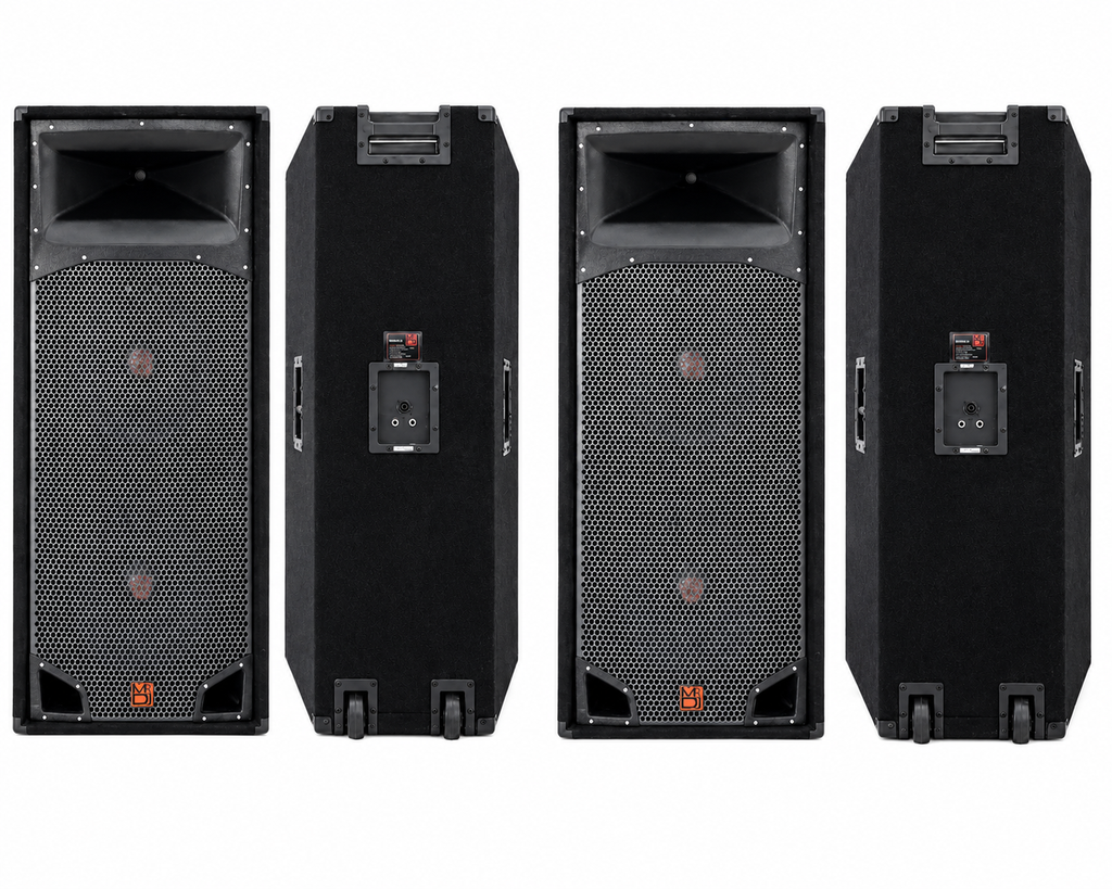 2 MR DJ COMSD15 Dual 15" Professional Passive PA Speaker 5000W