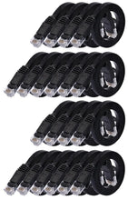 Load image into Gallery viewer, 20 Cat6a Ethernet Network Patch Cable RJ45 23AWG 600M Solid Copper Wire 3' Black