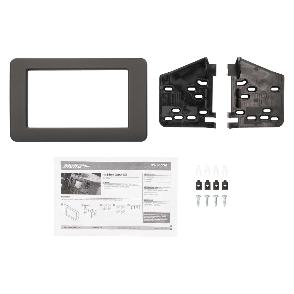 Metra 95-5860G Double DIN Stereo Dash Kit - Compatible Fits for Ford E-Series Cutaway 2021