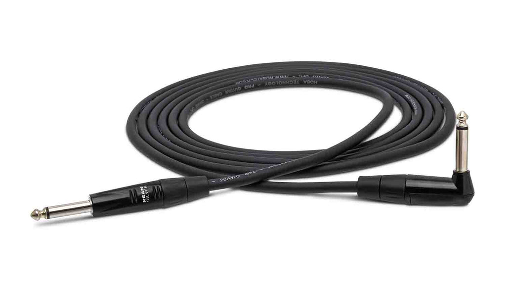 Hosa HGTR-015R, Straight to Right Angle Pro Guitar Cable - 15 Feet