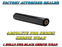 Load image into Gallery viewer, 1 X Black Shrink Wrap Plastic Stretch Film 18&quot; Wide x 1200&#39; Long