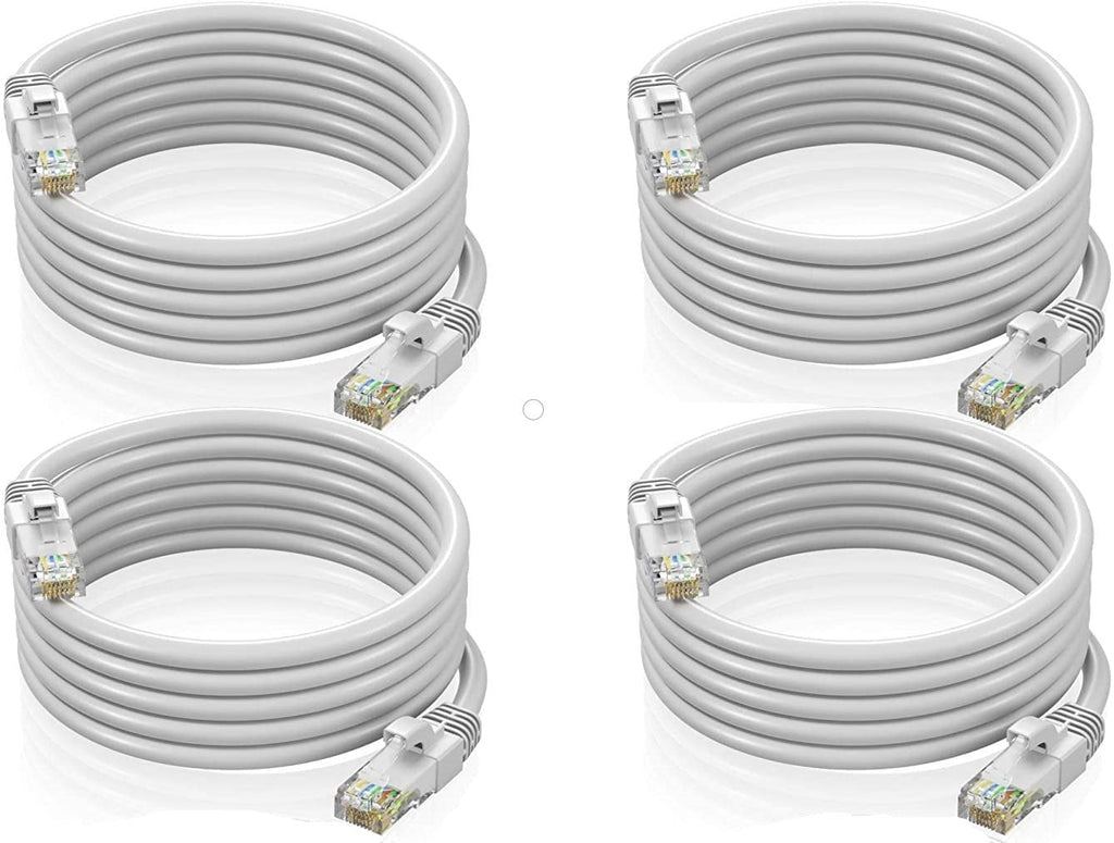 4 American Terminal EPC3WH 3' Cat6 patch cableCat6a Ethernet network patch cable RJ45 23AWG 600M solid copper wire 3' White