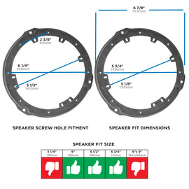 Metra 82-3307 Speaker Adapter Compatible Fits for GM Multi 02-up - 6 to 6.75 inch