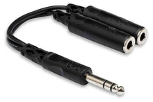 Charger l&#39;image dans la galerie, Hosa YPP-118 Y Cable, 1/4 in TRS to Dual 1/4 in TRSF