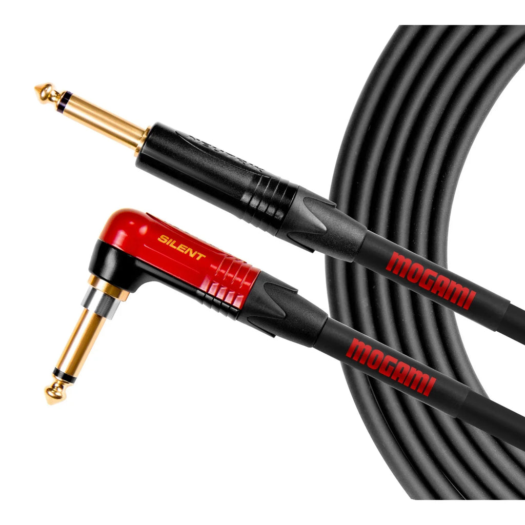Mogami OD GTR 40 SILENT R Right Angle Overdrive Guitar Cable, 40-Foot