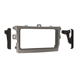 Metra 95-8223S Double DIN Silver Installation Kit - Compatible Fits for Toyota Corolla 2009-2013