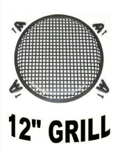 Load image into Gallery viewer, 12 INCH WAFFLE SPEAKER SUB WOOFER METAL GRILLS WITH CLIPS AND SCREWS DJ-CAR-HOME