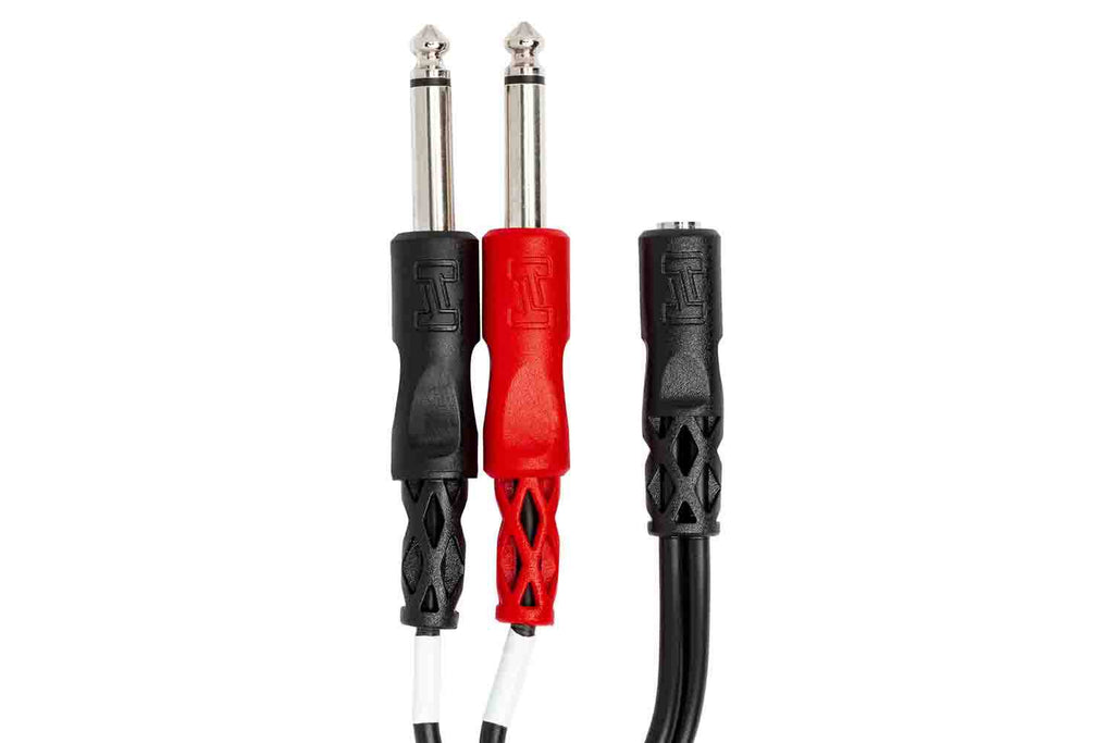 Hosa YMP-434 Stereo Breakout Cable 3.5 mm TRSF to Dual 1/4 in TS