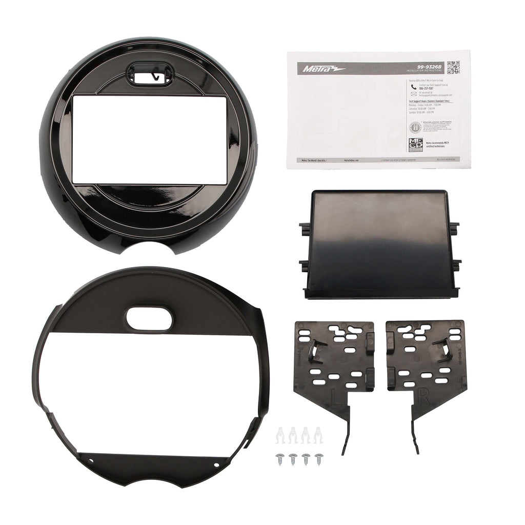 Metra 99-9326B Single/Double-DIN Car Stereo Dash Kit - Compatible Fits for Mini Cooper Hardtop 3-Door / 5-Door (F55/F56) 2014-2017