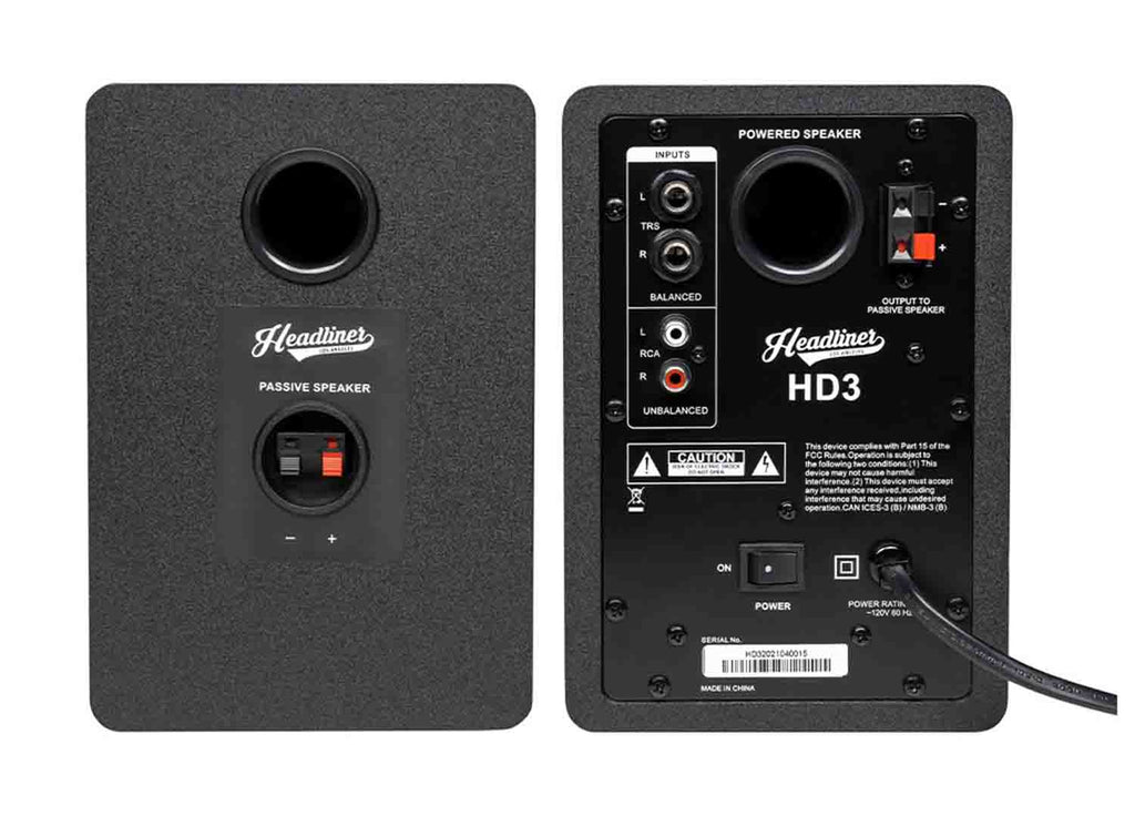 Headliner HL90000 HD3 3.5" Multimedia Reference Monitors (Pair) - Black