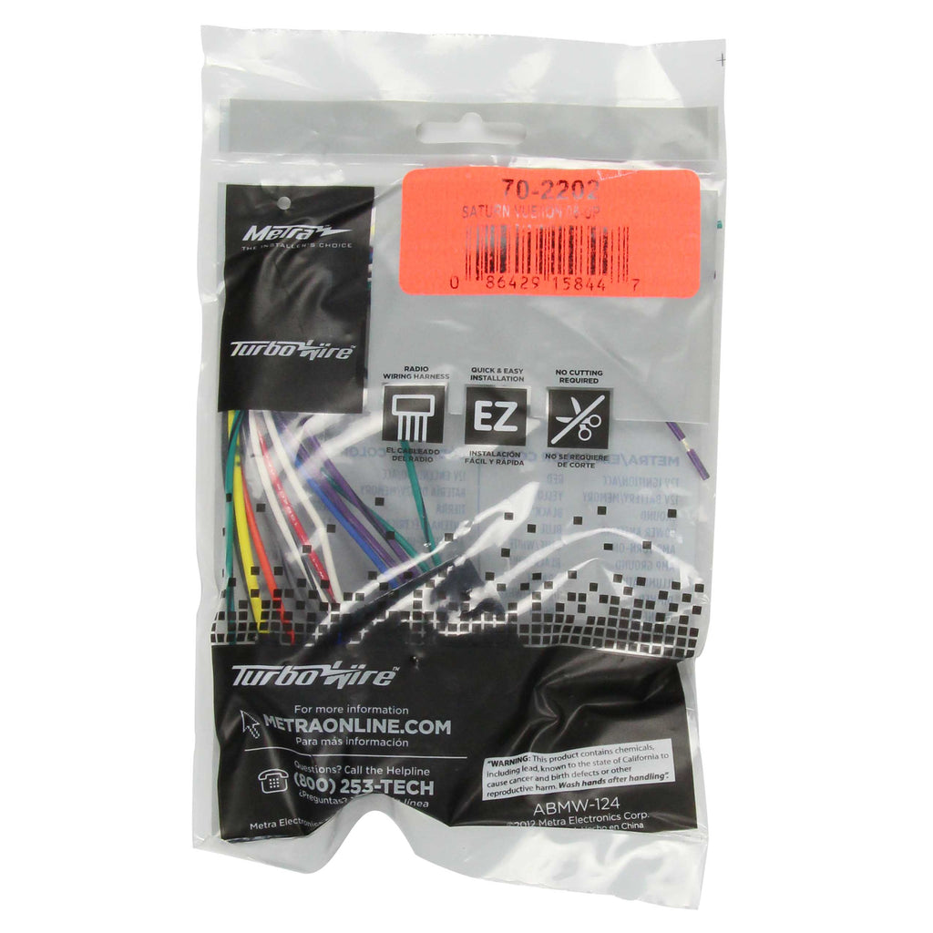 Metra 70-2202 Radio Replacement Harness - Compatible Fits for Saturn 2006-2007
