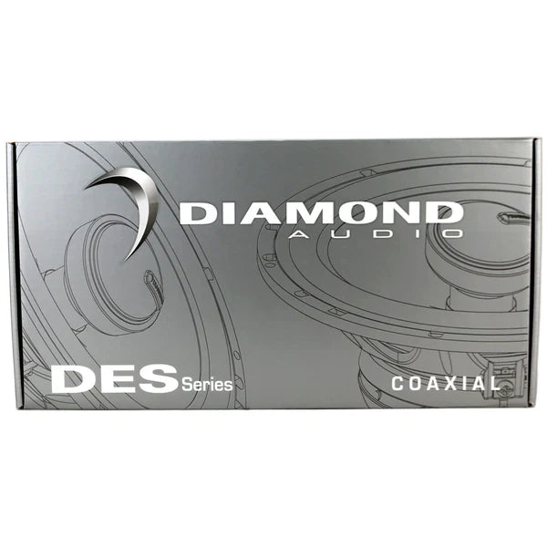 2 Diamond Audio DES652 6.5“ 2-Way Coaxial Speaker with 25mm Aluminum Dome Tweeter