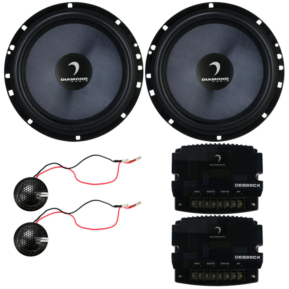 Diamond Audio DES65C 6.5" 2-Way Component System 25mm Aluminum Dome Tweeter