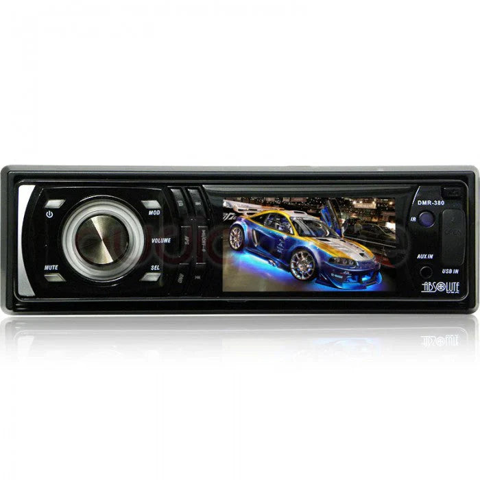 Absolute DMR-380BTAD 3.5" Car Stereo DVD/CD/MP3/AM/FM Player & Alpine SXE-1726S 6.5" Speakers