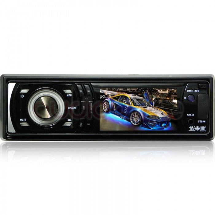 Absolute DMR380BTAD DVD/CD/MP3/AM FM<br/> In-Dash Single Din 3.5" TFT-LCD Monitor with DVD/CD/MP3 Receiver Detachable Face