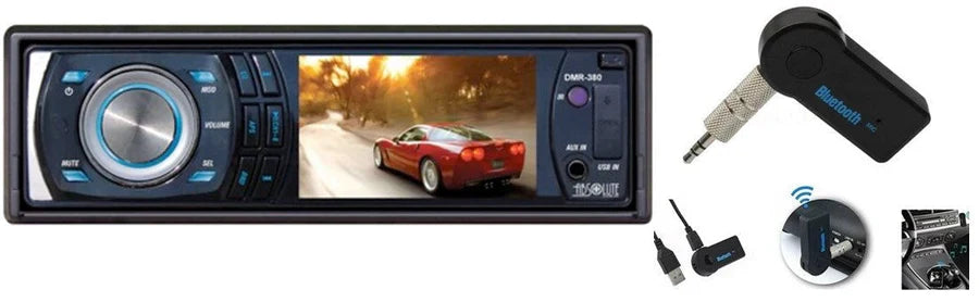 Absolute DMR-380BTAD DVD/CD/MP3/AM/FM Player + 2 Pairs Pioneer TS-G1620F 6.5" Speaker + TW600 Tweeter