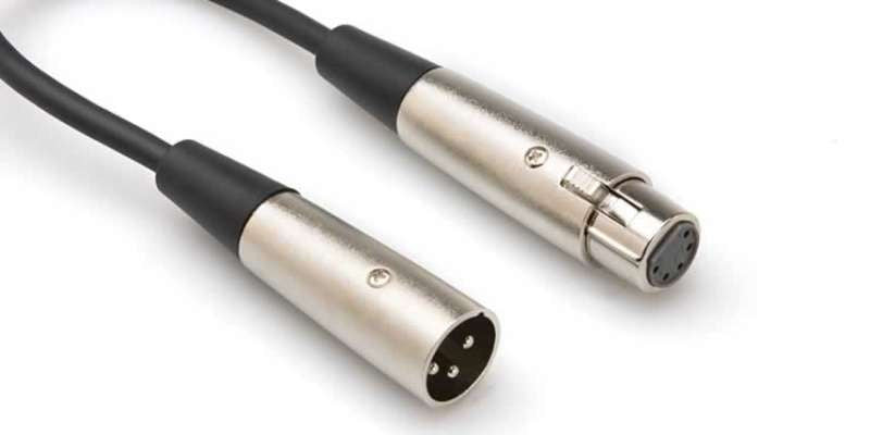 Hosa DMX-306 DMX512 Adaptor, XLR3M to XLR5F - 6 Inch