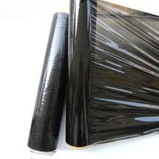 One Rolls Black Hand Stretch Film Pallet Shrink Wrap 18" Wide 1500SQ Ft x 80 Gauge