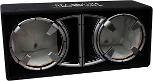Absolute CDEB12BK Dual Black 12" Ported Enclosure Subwoofer Box