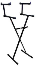 Load image into Gallery viewer, Mr. Dj USA KS550 X Style Pro Dual Music Keyboard Stand Electronic Piano Stand