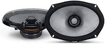 2 Pair Alpine R2-S69 300W 6x9" Speakers + R2-A60F 4-Channel Amplifier + Amp Kit