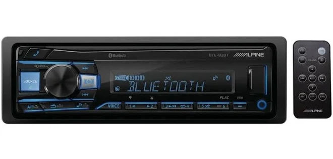 Alpine UTE-83BT Single-DIN Car Digital Media Stereo Bundle Fit 1994-2001 Dodge Ram