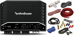 Rockford Fosgate R-300X4 Prime 300W 4-Ch Prime Series Full Range Amplifier + 4 Gauge Amp Kit