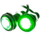 Charger l'image dans la galerie, Heise HE-SALG Green Accent Light with Silver Frame - .75 Inch, 3 Watt