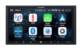 Alpine ILX-W670 + Absolute Camera Car Stereo 7 Inch Mechless Ultra-shallow AV System with Apple Carplay, Android Auto & Absolute License Plate Rear View Camera