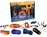 Absolute KIT4OR Complete PRO Marine Auto Car RV 4 Gauge 2000 Watts Amplifier Complete Installation Amp Kit Power Wiring with Orange Accent Color Scheme