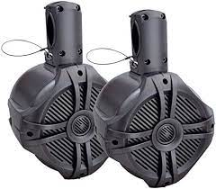 Power Acoustik MWT-65T 6.5″ Waterproof Marine Wake Tower Speakers Pair Titanium