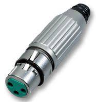 Load image into Gallery viewer, Switchcraft AAA3FZ AAA Series 3 Pin XLR Female Cable Mount, Silver Pins / Nickel Metal