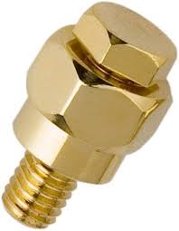 2 Absolute BTG-50 GM Side Post Terminals Positive Negative Battery Terminal Gold Plated
