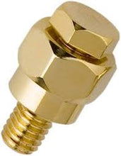 Load image into Gallery viewer, 2 Absolute BTG-50 GM Side Post Terminals Positive Negative Battery Terminal Gold Plated