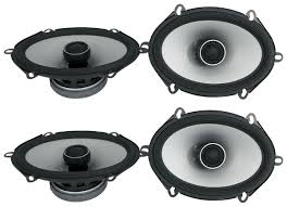 Alpine S-A32F 4 Channel Amplifier + 2 Pair S2-S68 5X7" / 6X8" Coax Speakers + 4 Gauge Wiring Kit