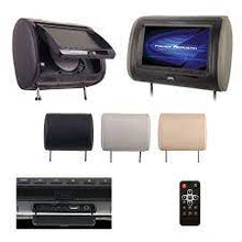 Load image into Gallery viewer, 2 Power Acoustik HDVD-71CC Universal Replacement Headrest w/ DVD Player &amp; 7” LCD