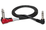 Hosa STP-201RR Insert Cable Right-angle 1/4 in TRS to Dual Right-angle 1/4 in TS - 1 Meter